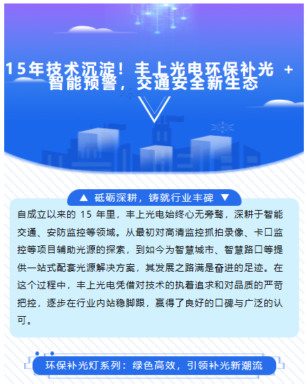 15年技術沉淀！豐上光電環保補光 + 智能預警，交通安全新生態